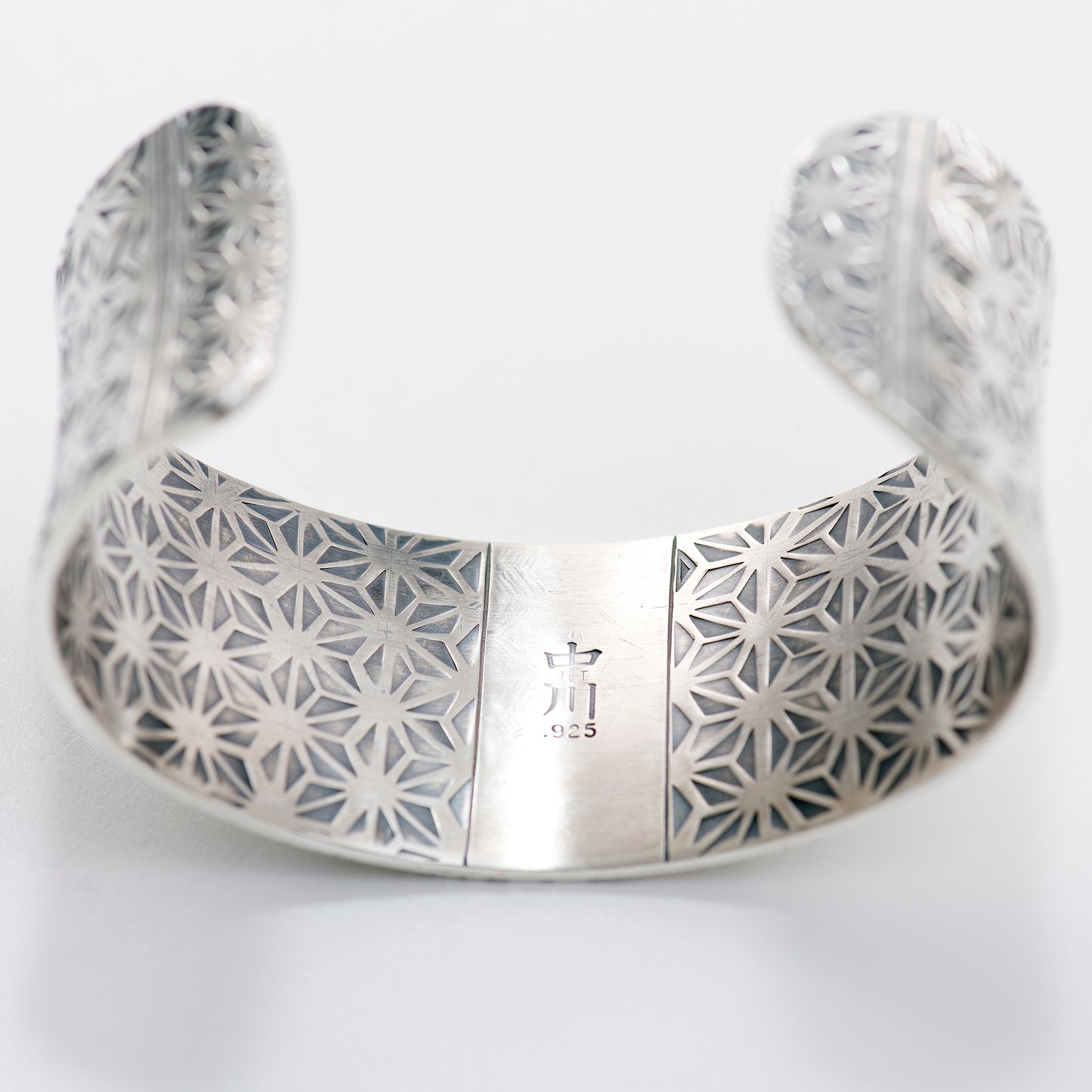 Anticlastic Cuff Featuring Hand-Stamped Traditional Japanese Asanoha Panels