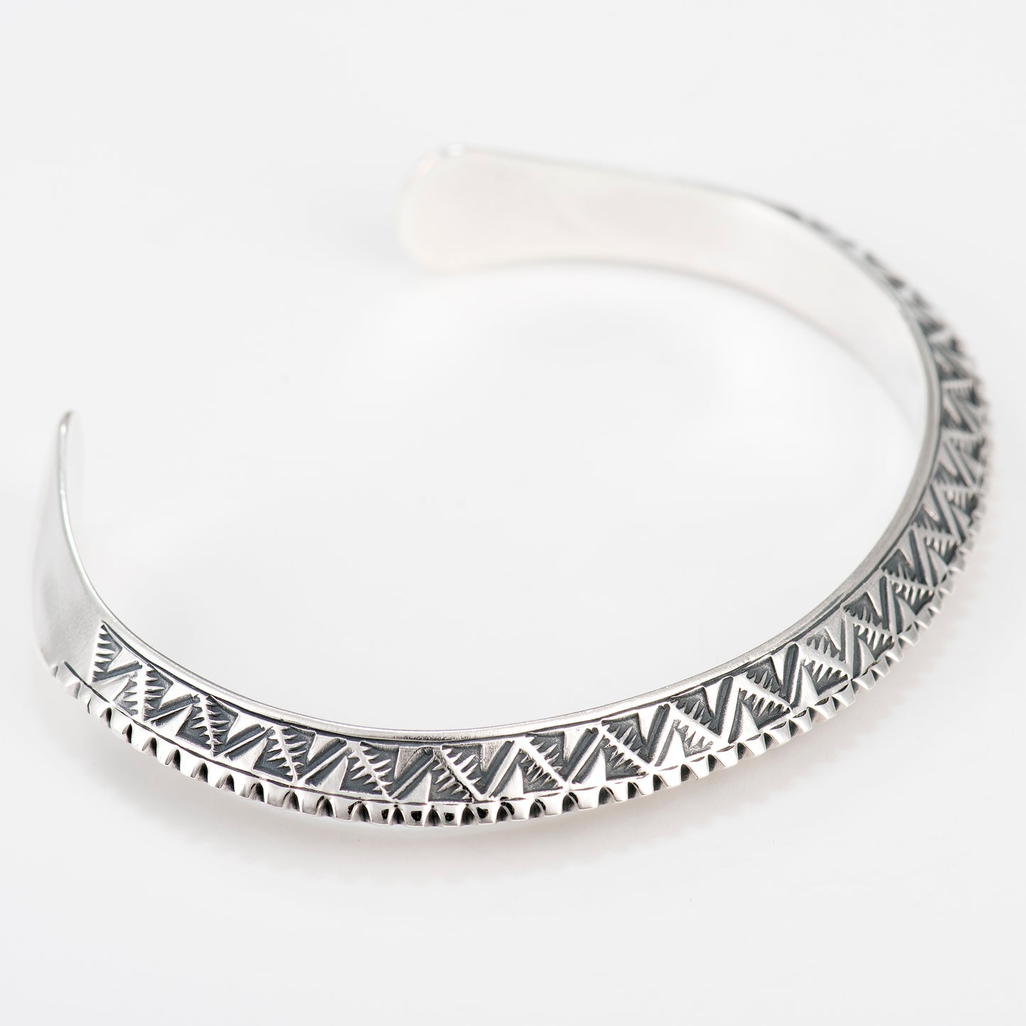 Triangle Wire Cuff Featuring Alternating Triangle Pattern