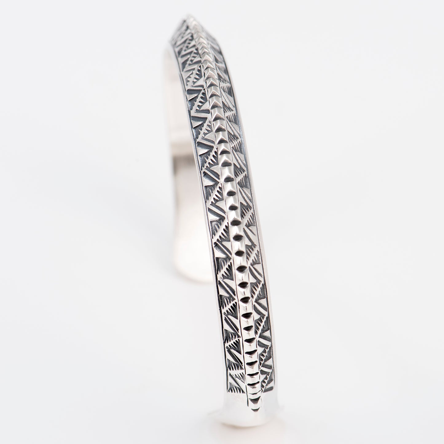Triangle Wire Cuff Featuring Alternating Triangle Pattern